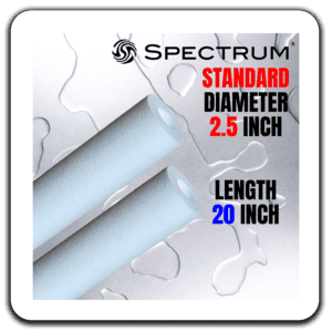 PWS square spectrum trudepth standard cartridge filters 2 5 diam 20inch