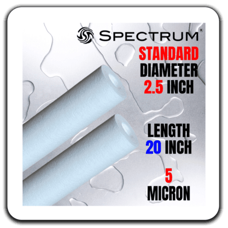 PWS square spectrum trudepth standard cartridge filters 2 5 diam 20inch 5 micron