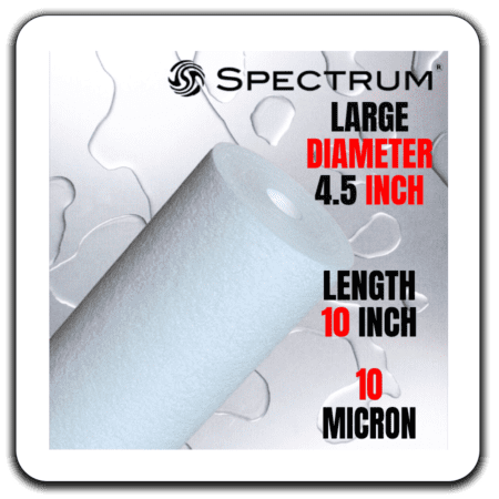 PWS square spectrum trudepth standard cartridge filters 4 5 diam 10inch 10 micron
