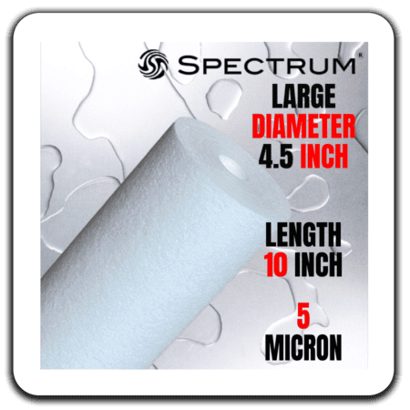 PWS square spectrum trudepth standard cartridge filters 4 5 diam 10inch 5 micron