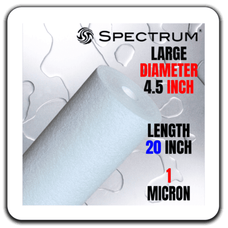 PWS square spectrum trudepth standard cartridge filters 4 5 diam 20inch 1 micron